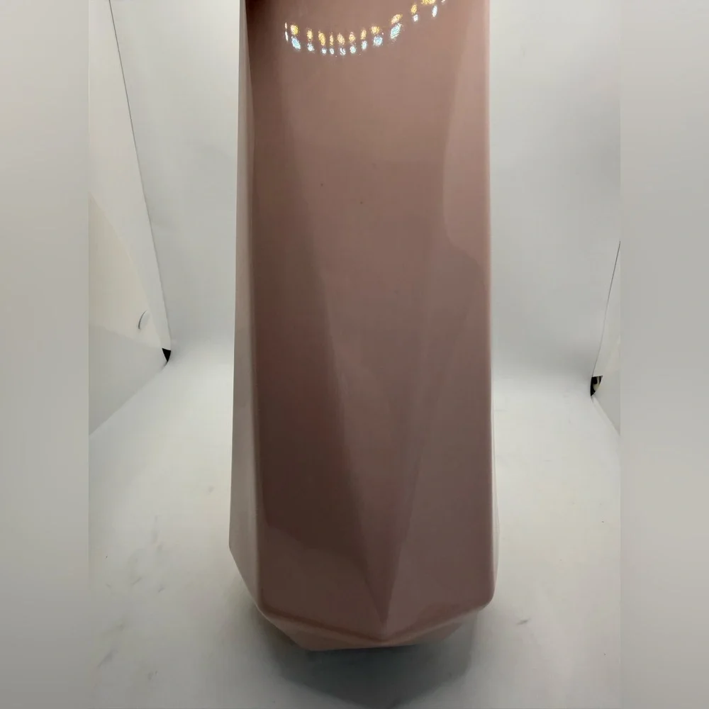 mauve pink art deco style ceramic West Elm vase